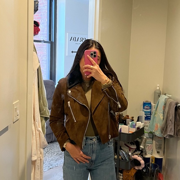 Saint Laurent X Hedi Slimane 2015 Womens Leather Shearling Biker Jacket - Picture 6 of 6